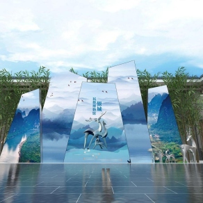 新中式博物馆大厅3D模型下载